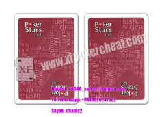 Belgium Copag Plastic Red Poker Stars Marked Poker Cards For Poker Analyzer