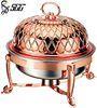Red Rose Plated Stainless Steel Chafing Dish For Banquet / Hotel