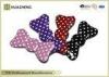 Protective Colored Decorative Velcro Hair Clip Resusable Bow Shaped