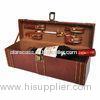 Custom 1 Bottle Anniversary Wine Boxes Brown Buckle and Tool Set PU