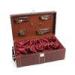 Waterproof PU Custom Wine Box 2 Bottle Brown Handel and Lock