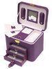 Beautiful Pu Leather Tool Case Cosmetic Vanity Box With Mirror