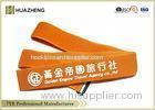Orange Durable Hook And Loop Cable Ties Silk Screen Printing Logo