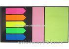 Blue Yellow orange Sticky note set with arrowed shape for students