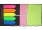 Blue Yellow orange Sticky note set with arrowed shape for students