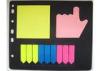 Attactive hand shaped Sticky note set repositionable with no marks left