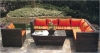 Rattan garden furniture rattan garden corner sofa set with cushions