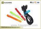 Multi-Color Wire Hook And Loop Cable Ties Logo Imprint SGS ROHS