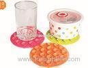 Round Durable Silicone Kitchen Tools Double Side Silicone Suction Cup / Bowl Mat
