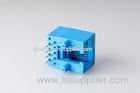 Full Plastic RJ11 RJ45 Jack Without Led Tab Down 8P8C Single Port Color Blue