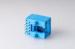 Full Plastic RJ11 RJ45 Jack Without Led Tab Down 8P8C Single Port Color Blue