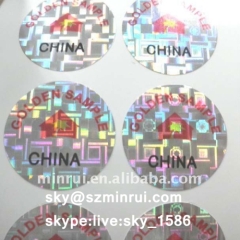 Customized Pattern 3D Warranty Void Hologram Sticker Label with Strong Adhesive and High Quality