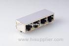 4 port 10 / 100 Mbps 90 Degree RJ45 With Transformer Shielding LED Color No EMI