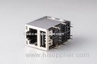 Ethernet 10 / 100 Base -T Female RJ45 Network Port With Usb Connector / Shield / Led