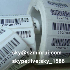 Single Color Plain Printed Barcode Label Stickers Roll for Commercial Use