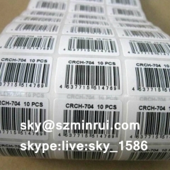Single Color Plain Printed Barcode Label Stickers Roll for Commercial Use