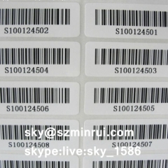Single Color Plain Printed Barcode Label Stickers Roll for Commercial Use