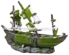 aquarium decoration sunk boat shipwrecks