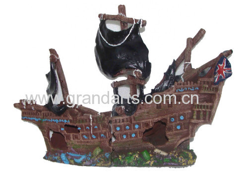 artcraft aquarium decor sunk boat