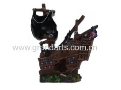 artcraft aquarium decor sunk boat