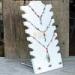 White Acrylic Tiered Necklace Display Stands 3mm - 7mm Hold 8 Necklace