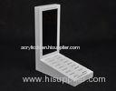 Rings Earrings Jewellery Display Stands White Removable Backboard With Black Velvet