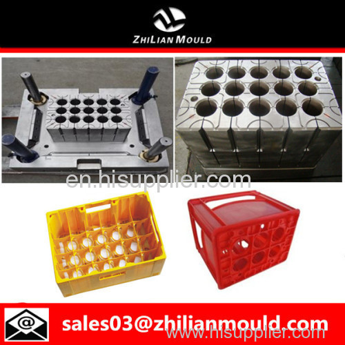 custom OEM plastic bottle crate mould with high precision in China