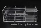 Clear Commercial Store Fixtures 6 Compartments For Mix Makeup Store