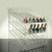 3 - Tier Inclined Ladder Clear Acrylic Nail Polish Display Shelf Rack Black 4mm