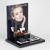 Classical Black Acrylic Makeup Display Stand L Shaped Detachable Vertical Part