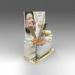 Three Tiers Makeup Plexglass Display Stand Crystal Tower Shaped