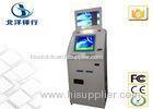 Outdoor / Indoor Cash Payment Dual Screen Kiosk Terminals Computer Kiosk Stands