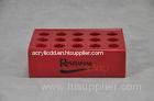 Red Acrylic Nail Polish Display RackWith Laser Cutting Logo Painting