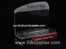 Plastic Acrylic Makeup Display Stand / Perfume Bottle Display Tray Stand More Compartments