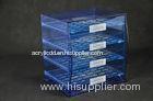 Blue Jewellery Display Drawer Acrylic Storage TraysBracelet Rack Transparent