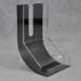 Clear Acrylic Brochure HoldersHalf U Shape Office Pamphlet Display