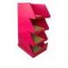 Wood 4 Tier Red MDF Display Stands 100pcs For Retails / Supermarket
