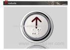 Braille Lift Buttons Surface With Stainless Steel Filled With Transparent Resin SN-PB410