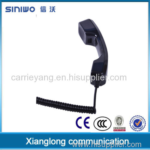 Durable high quality K style Coin payphone voip industrial ip65 telephone handsets waterproof handle