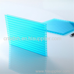 UNQ UV coating grade A 4mm/5mm/6mm/8mm/10mm twin wall polycarbonate hollow pc sheet for shed