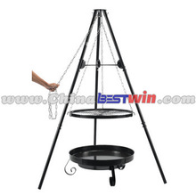 OUTDOOR CHARCOAL BBQ GRILL WITH CHAIN