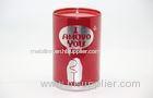 Fancy Red Antique Candy / Coffee Tins With Lid 0.23 MM Thickness
