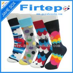 Fashion Custom Men's Socks Multi Color Cotton Casual Sock