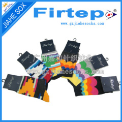 custom fashion colorful cotton men socks