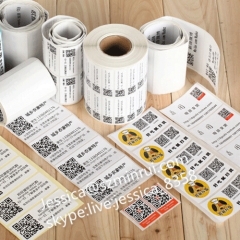 China Supplier QR Code Sticker Adhesive Promotional QR Code Stickers Security QR Code Label Printing Rolls