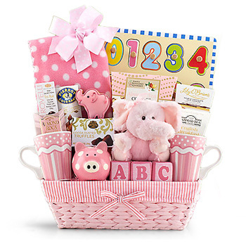 Celebrate New Life Gift Basket Girl