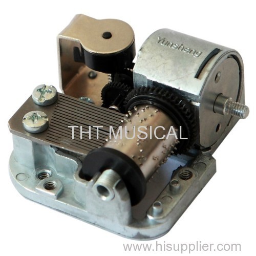 TURNTABLE KEY CLOCKWORK SPRING DRIVEN MUSICAL MOVEMENT 18 NOTE