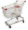 Heavy Duty Supermarket Carts Wire Unfolding Shopping Baskets On Wheels