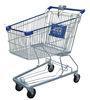 Multi - Function Wire Shopping Carts USA Type Coin Locked Metal Shopping Basket