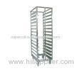 Wheeled Stainless Steel Display Racks Supermarket Bread Shelving